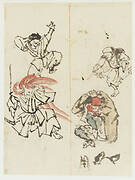 Two skecthes of dancers from a group of 107 drawings