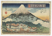 Eight Views of Famous Places: Lingering Snow on Mt. Fuji