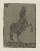 A Rearing Horse before a Landscape