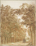 Forest Road with Two Horse-Drawn Carts, c. 1638-1642