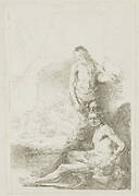 Male nude, seated and standing