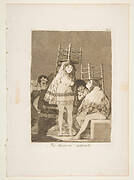 Plate 26 from ' Los Caprichos':They've already got a seat (Ya tienen asiento.)