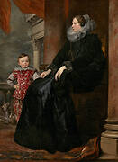 A Genoese Noblewoman and Her Son