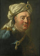 Portrait of Gustav Adolf von Gotter in a Turban