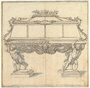 Design for a Sarcophagus Supported by Putti for the Church of S. Maria Maddalena de' Pazzi, Florence.