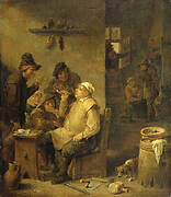 Mason Smoking with Companions in a Tavern