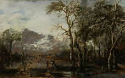 Wooded Landscape with Hunter/Winter Landscape