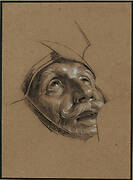 Head of the Matignon warrior, study for the "Entry of Henry IV in Paris"