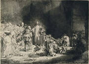 Christ with the Sick around Him, Receiving Little Children (The 'Hundred Guilder Print')