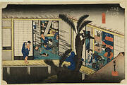 Serving Women of the Inn, Akasaka, from the series the Fifty-three Stations of the Tokaido (Hoeido edition)