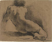 Seated Nude Boy Seen from the Back