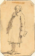 A Standing Man Wearing a Great Coat and Boots