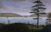 View of the Hudson Highlands with Woman Painting