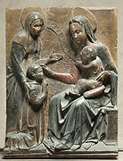 Madonna with Child, Saint Catherine of Siena and a carthusian prior