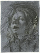 Self-portrait with Parted Lips