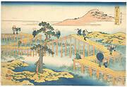 諸國名橋奇覧　三河の八ツ橋の古図|Ancient View of Yatsuhashi in Mikawa Province (Mikawa no Yatsuhashi no kozu), from the series Remarkable Views of Bridges in Various Provinces (Shokoku meikyō kiran)