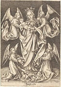 The Madonna and Child on the Crescent Supported by Four Angels