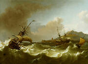 Ships on a stormy sea