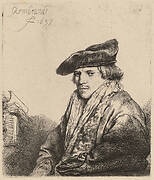 Young Man in a Velvet Cap (Ferdinand Bol?)