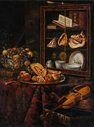 Still Life with Fruits and Musical Instruments