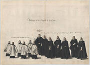 Plate 6: Members of the court chapel choir marching in the funeral procession of Archduke Albert of Austria; from 'Pompa Funebris ... Alberti Pii'