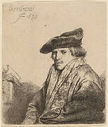 Young Man in a Velvet Cap (Ferdinand Bol?)