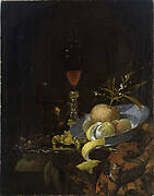 Still lifes with fruits and glasses