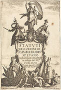 Frontispiece for the "Statutes of the Order of the Knights of Saint Stephen"