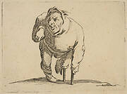 L'Estropié a la Béquille et a La Jambe de Bois (The Cripple with a Crutch and a Wooden Leg), from Varie Figure Gobbi, suite appelée aussi Les Bossus, Les Pygmées, Les Nains Grotesques (Various Hunchbacked Figures, The Hunchbacks, The Pygmes, The Grotesque Dwarfs)