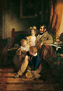 Rudolf von Arthaber and his children Rudolf, Emilie and Gustav