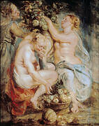 Ceres and Two Nymphs with a Cornucopia