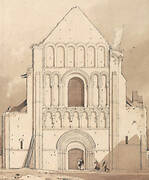 West Front of the Church of Oyestraham [Ouistreham], near Caen, Normandy