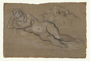 Two Studies of a Reclining Female Nude