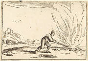 Man Attending a Fire