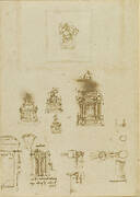 Sketches for the Trivulzio monument, and other studies