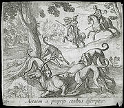 Actaeon Killed by His Dogs