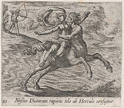 Plate 83: Nessus Attempting to Take Dejanera from Hercules (Neßus Dianiram rapiens telo ab Hercule configitur), from Ovid's 'Metamorphoses'