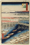 Nihonbashi, Clearing After Snow, No. 1 in One Hundred Famous Views of Edo