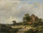 Landscape with the Ruins of Brederode Castle in Santpoort