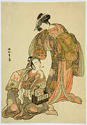 The actors Segawa Kikunojo III as the courtesan Takamura and Ichikawa Yaozo II as Shii no Shosho