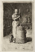 A Woman Churning