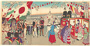 『上野第三回内国勧業 博覧会御幸之図』|Visit of the Empress to the Third National Industrial Promotional Exhibition at Ueno Park  (Ueno dai sankai  naikoku kangyō hakuran kai gyokō no zu)