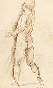 Nude Man Seen from Behind [verso]