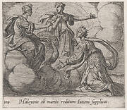 Plate 108: Alcyone Offering Prayers to Juno (Halcyone ob mariti reditum Iunoni supplicat), from Ovid's 'Metamorphoses'