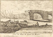 Veue du Pont de pierre de Rouen