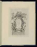 Plate 1, Title Plate, Livre de vases (Book of Vases)