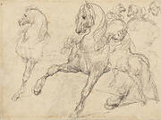 Horses and Riders (recto); Horses (verso)