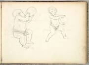 Two Children (in Sketch Book With Drawings on Twenty-six Leaves)