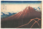 冨嶽三十六景　山下白雨|Storm below Mount Fuji (Sanka no haku u), from the series Thirty-six Views of Mount Fuji (Fugaku sanjūrokkei)