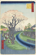 One Hundred Famous Views of Edo “Blossoms on the Tamagawazutsumi Embankment”